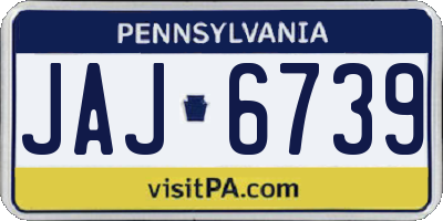 PA license plate JAJ6739