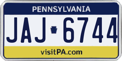 PA license plate JAJ6744