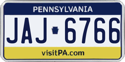 PA license plate JAJ6766