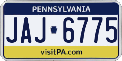 PA license plate JAJ6775