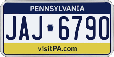 PA license plate JAJ6790