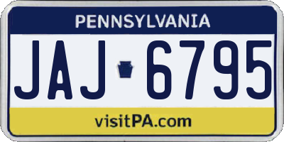 PA license plate JAJ6795