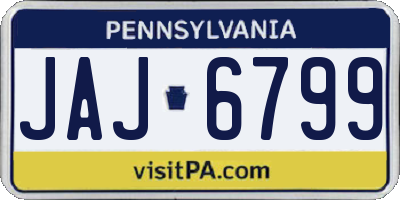 PA license plate JAJ6799