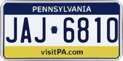 PA license plate JAJ6810