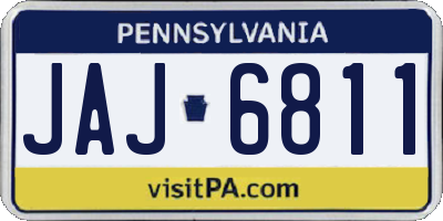 PA license plate JAJ6811