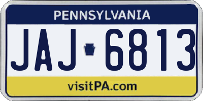 PA license plate JAJ6813