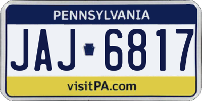 PA license plate JAJ6817