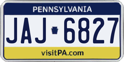PA license plate JAJ6827