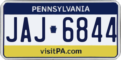 PA license plate JAJ6844