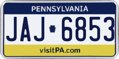 PA license plate JAJ6853
