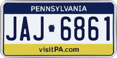PA license plate JAJ6861