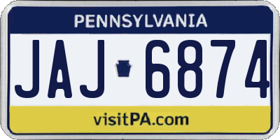 PA license plate JAJ6874