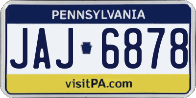 PA license plate JAJ6878