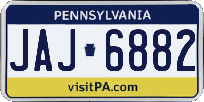 PA license plate JAJ6882