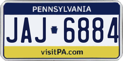 PA license plate JAJ6884