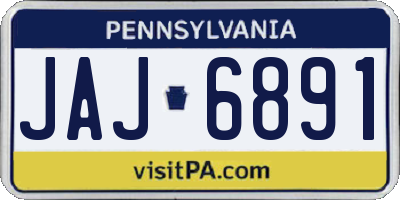 PA license plate JAJ6891