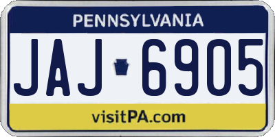 PA license plate JAJ6905