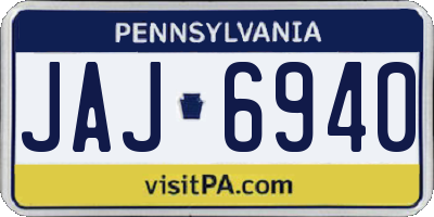 PA license plate JAJ6940
