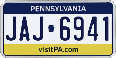 PA license plate JAJ6941