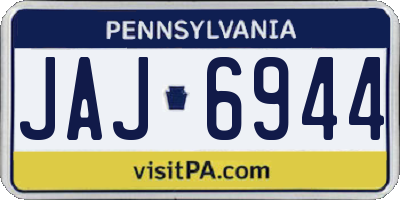PA license plate JAJ6944