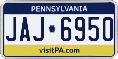 PA license plate JAJ6950