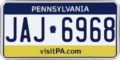PA license plate JAJ6968