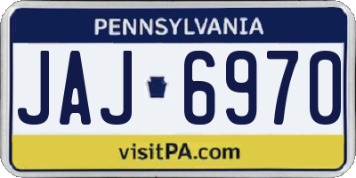 PA license plate JAJ6970