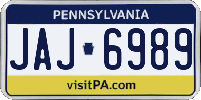 PA license plate JAJ6989