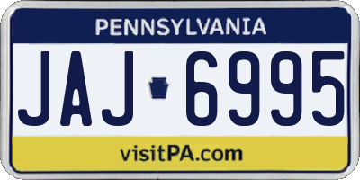 PA license plate JAJ6995