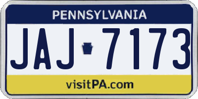 PA license plate JAJ7173
