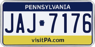 PA license plate JAJ7176