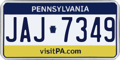 PA license plate JAJ7349