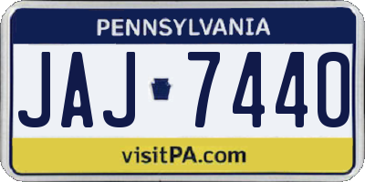 PA license plate JAJ7440