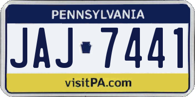 PA license plate JAJ7441