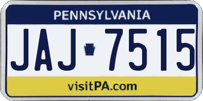 PA license plate JAJ7515