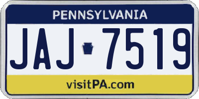 PA license plate JAJ7519