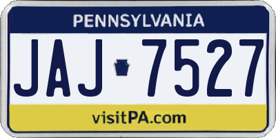 PA license plate JAJ7527