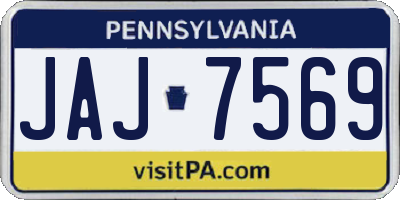 PA license plate JAJ7569