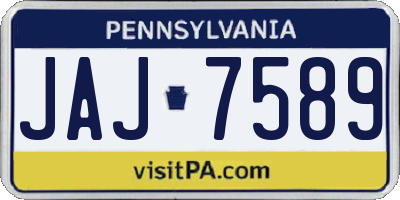 PA license plate JAJ7589