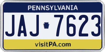 PA license plate JAJ7623