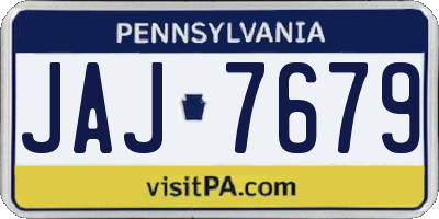 PA license plate JAJ7679