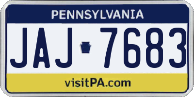 PA license plate JAJ7683