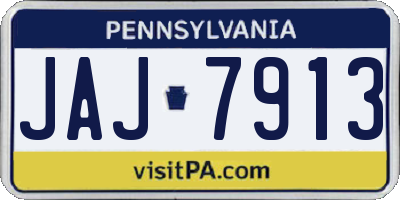 PA license plate JAJ7913