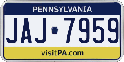 PA license plate JAJ7959