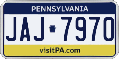 PA license plate JAJ7970