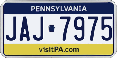 PA license plate JAJ7975