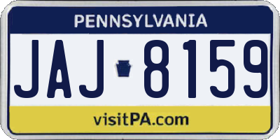 PA license plate JAJ8159