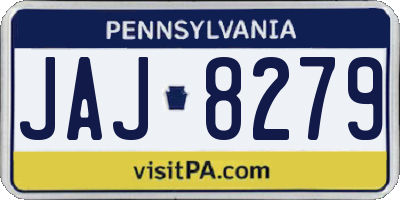 PA license plate JAJ8279