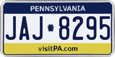 PA license plate JAJ8295