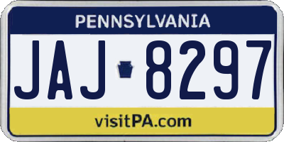 PA license plate JAJ8297